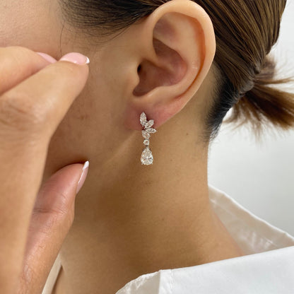 עגילים תלויים יהלום | 3.50 קראט