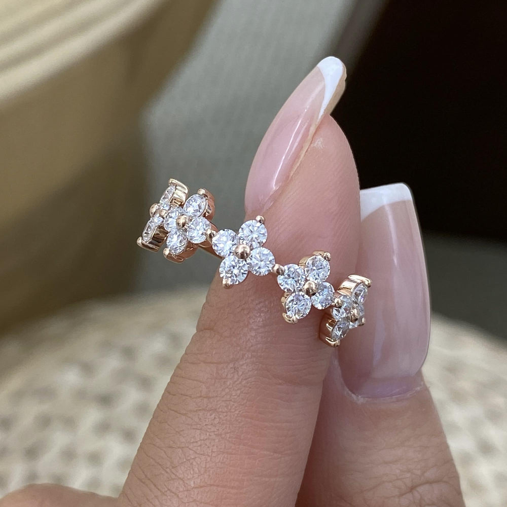 טבעת חצי שיבוץ יהלום | 1.02 קראט