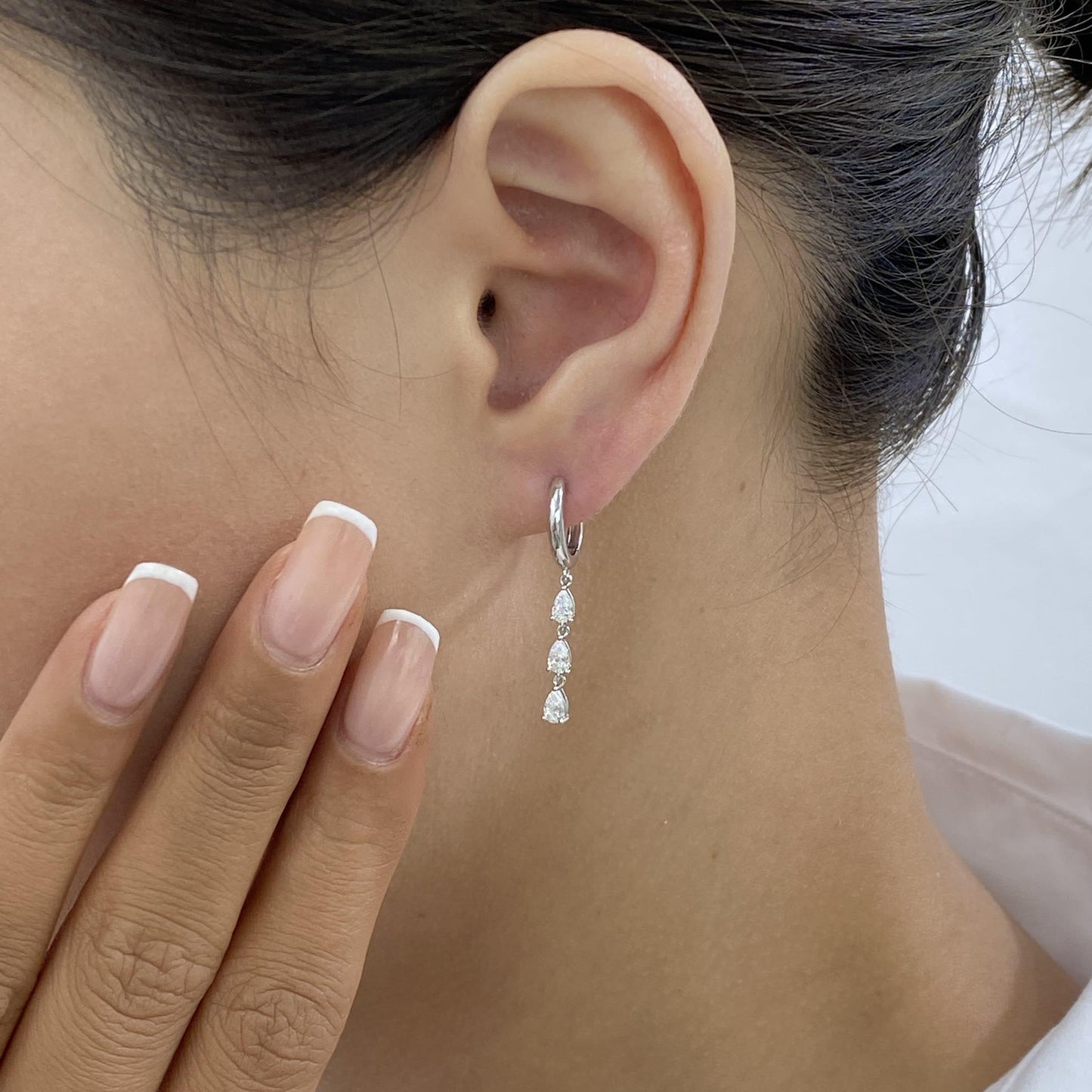 עגילים תלויים יהלום | 0.62 קראט