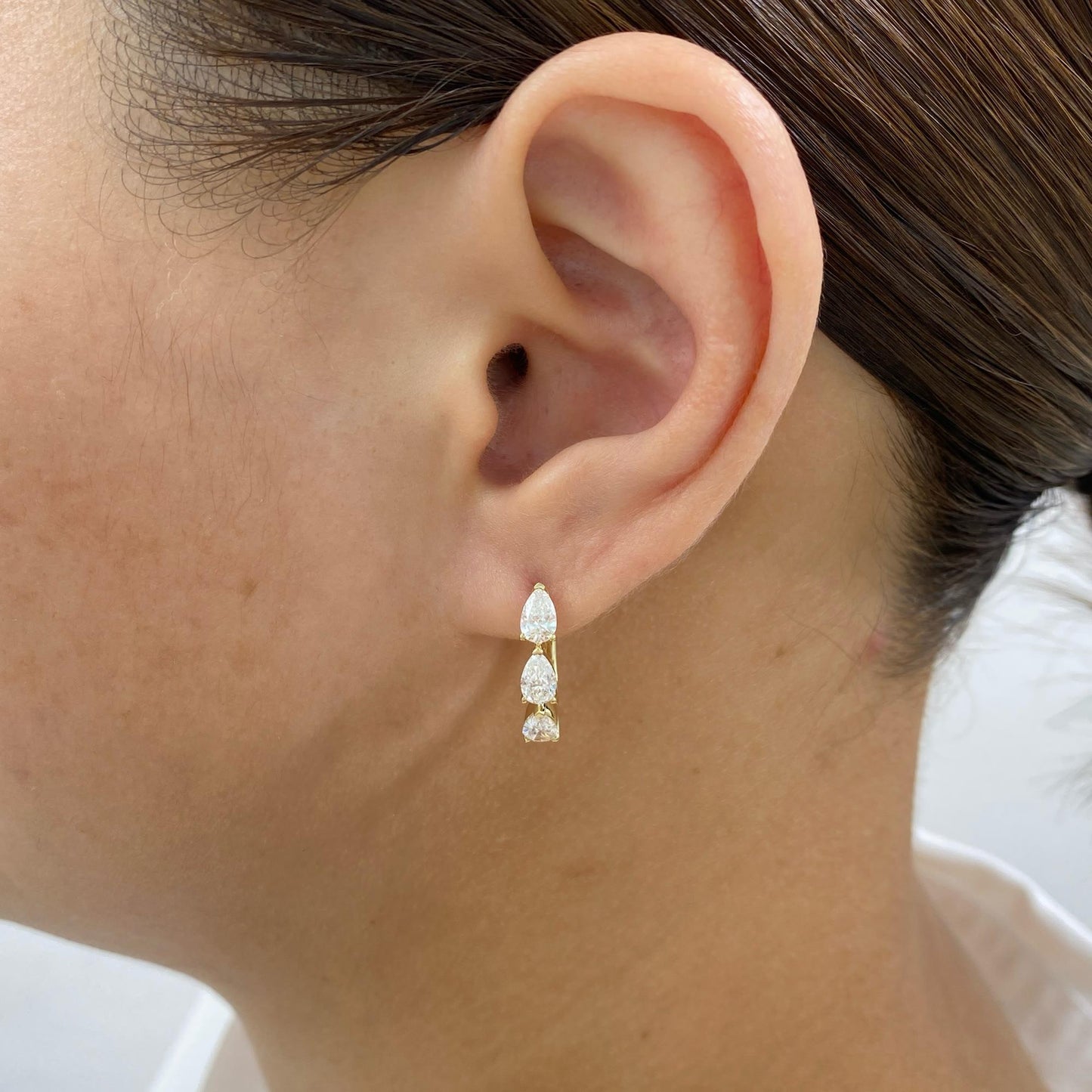עגילי יהלומים יהלום | 1.41 קראט