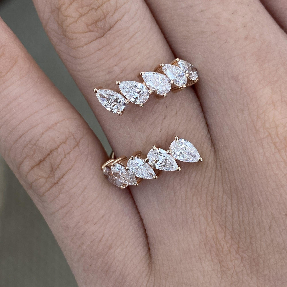 טבעת חצי שיבוץ יהלום | 1.7 קראט