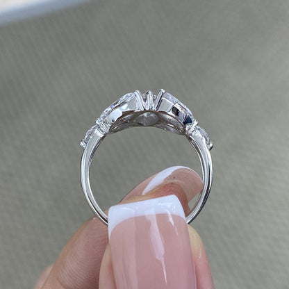 טבעת חצי שיבוץ יהלום | 2.77 קראט