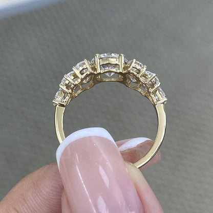 טבעת חצי שיבוץ יהלום | 2.63 קראט